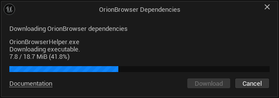 After Download: the current file, the bytes transferred and the progress