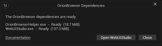 Downloaded and verified: click Open WebUIStudio